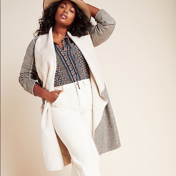 Anthro Camilla Sueded Sherpa Jacket - Picture 3 of 7